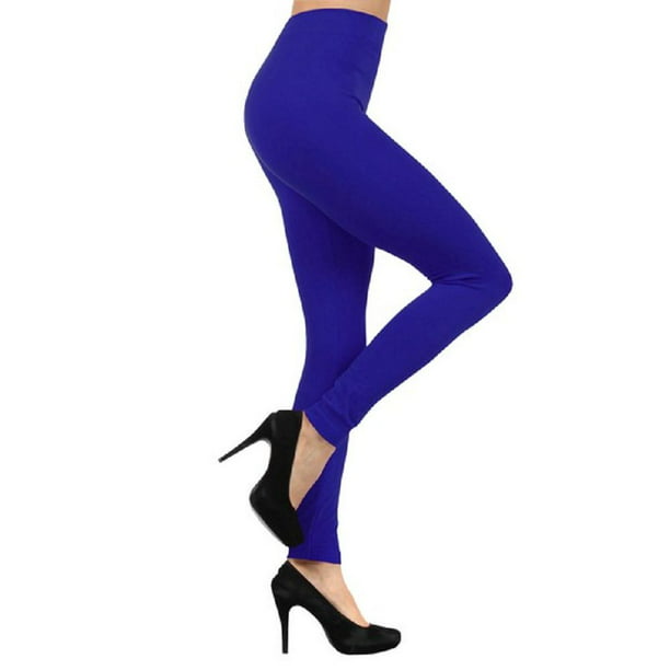 Women Fleece Lined Leggings Sports Gym Yoga Pants - (Dark Blue ...