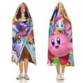 thumbnail image 3 of Kirby Hooded Blanket Poncho Wearable Blanket Hoodie Cozy Soft Warm Flannel Fleece Throw Blanket for Women Men Boys Girls, 3 of 7