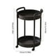 thumbnail image 3 of Carrito de Almacenamiento Móvil con Ruedas - Mesa Auxiliar de Plástico Blanco o Negro, Mesa de Centro, Mesita de Noche para Sala de Estar, Dormitorio, Escritorio de Estudio - 54 X 32 X 32 Cm (Requier, 3 of 6