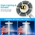 thumbnail image 3 of Litake Solar Flag Pole Light, 48 LED Super Bright Flag Pole Light Outdoor Dusk to Dawn, Solar Flag Night Light for Most 15 to 25 Ft Flagpoles, 2 Modes Brightness, Auto On/Off, 3 of 7