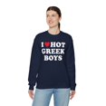 thumbnail image 7 of Greek Greece Wife Girlfriend Husband Sweatshirt Gifts Crew Neck Shirt Long, 7 of 7