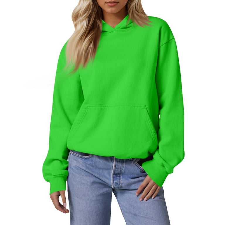 Women’s Long Sleeve Hoodie - Soft Pullover With Pocket & Drawstring