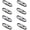 Space Grey, variant on 8pcs Anti Theft Zipper Clips Double Opening Small Carabiner Clips Zinc Alloy Zipper Pull Replacement for Travel, Commuting and Camping (Sliver)