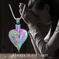 thumbnail image 4 of Butterfly Cremation Jewelry Heart Urn Necklace for Ashes Memorial Necklace Human Pet Ashes Urn Pendant Women Men Stainless Steel Memorial Urn Necklaces Ash Holder, 4 of 7