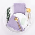 thumbnail image 2 of Cterwk 16PCS Handmade Cloth Napkins Cotton Linen Napkins 17"x17" Dinner Napkins for Wedding Christmas Party, 2 of 5