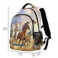 thumbnail image 3 of ALAZA Horse Running on Grassland Backpack Elementary School Bag Bookbag Travel Rucksack, 3 of 7