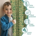 thumbnail image 3 of Blackout Kids Curtains,Green Bigfoot and Text Pattern Childrens Insulated Curtains Set Of 2,Bedroom Essentials,Toddler Room Decor 52x63in(132x160cm), 3 of 5