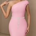 thumbnail image 2 of Zhengup Pearl Belt White Women Wasit Chain Adjustable Plus Size Belts Body Accessories for Dress, 2 of 7