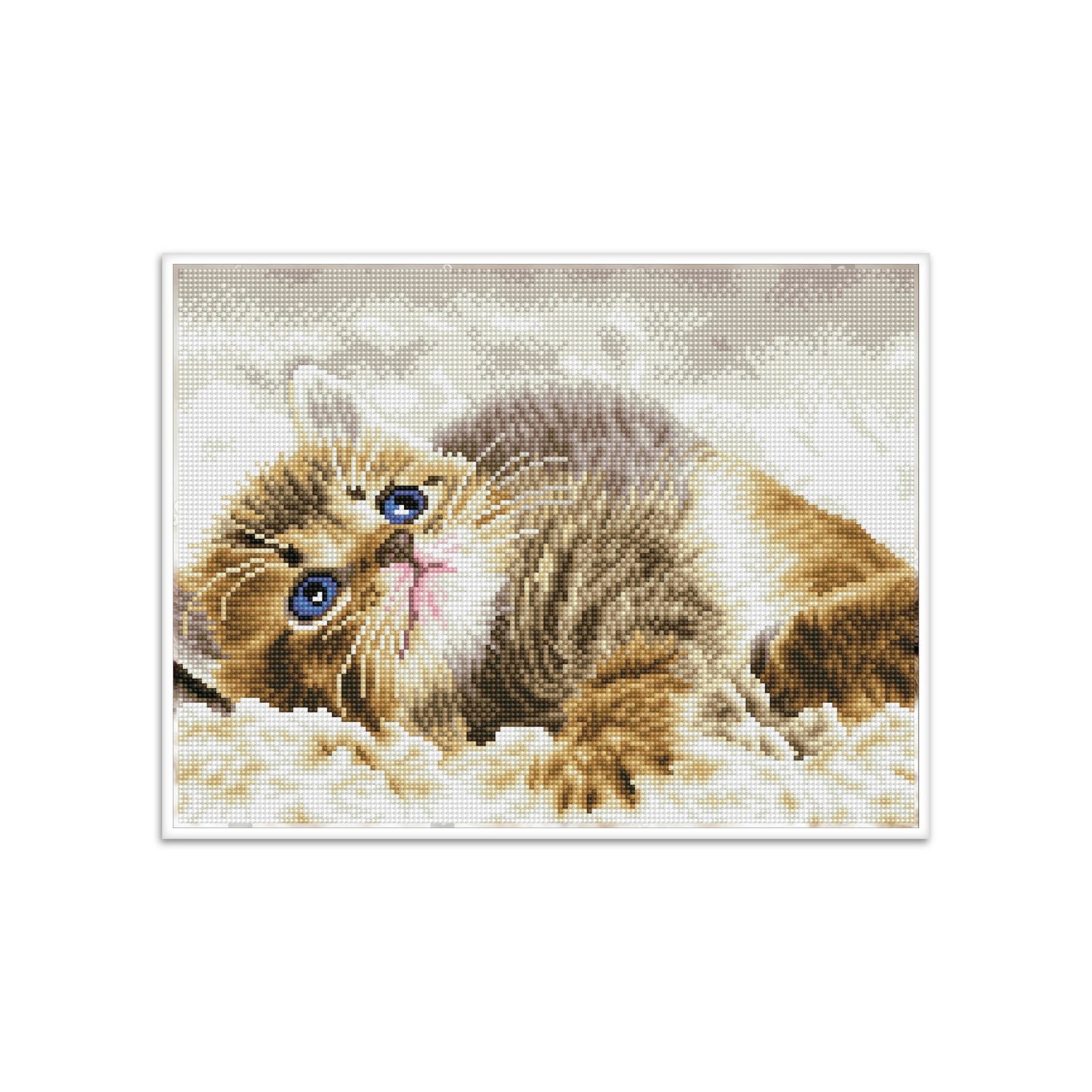Diamond Dotz Baby Pie - Pre-Framed Kit Cat Diamond Painting Kits for Adults - Diamond Art Kits a Relaxing Creative Craft Kit with Dotz Gems 16"x12"