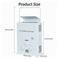 thumbnail image 6 of SUSUchens 6l Tankless Water Heaters,Portable Water Heaters,Liquefying Gas Outdoor Digital Display Water Heaters with Multi-safety Protection _White, 6 of 9