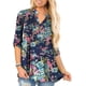 thumbnail image 1 of Tops De Mujer Camisas De Manga 3/4 Rollo Cuello En V Blusas De Talla Grande Túnica Top Namotu CZMR-ST266-18, 1 of 4