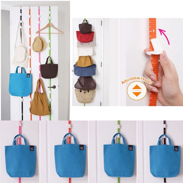 Hats Bath Towels Scarves Metal Twin Hooks Door Hanger Organizer Rack for Coats Purses Robes Leashes Hoodies YOPAY 4 Pack Over The Door Double Hanger Hooks Silver Clothing
