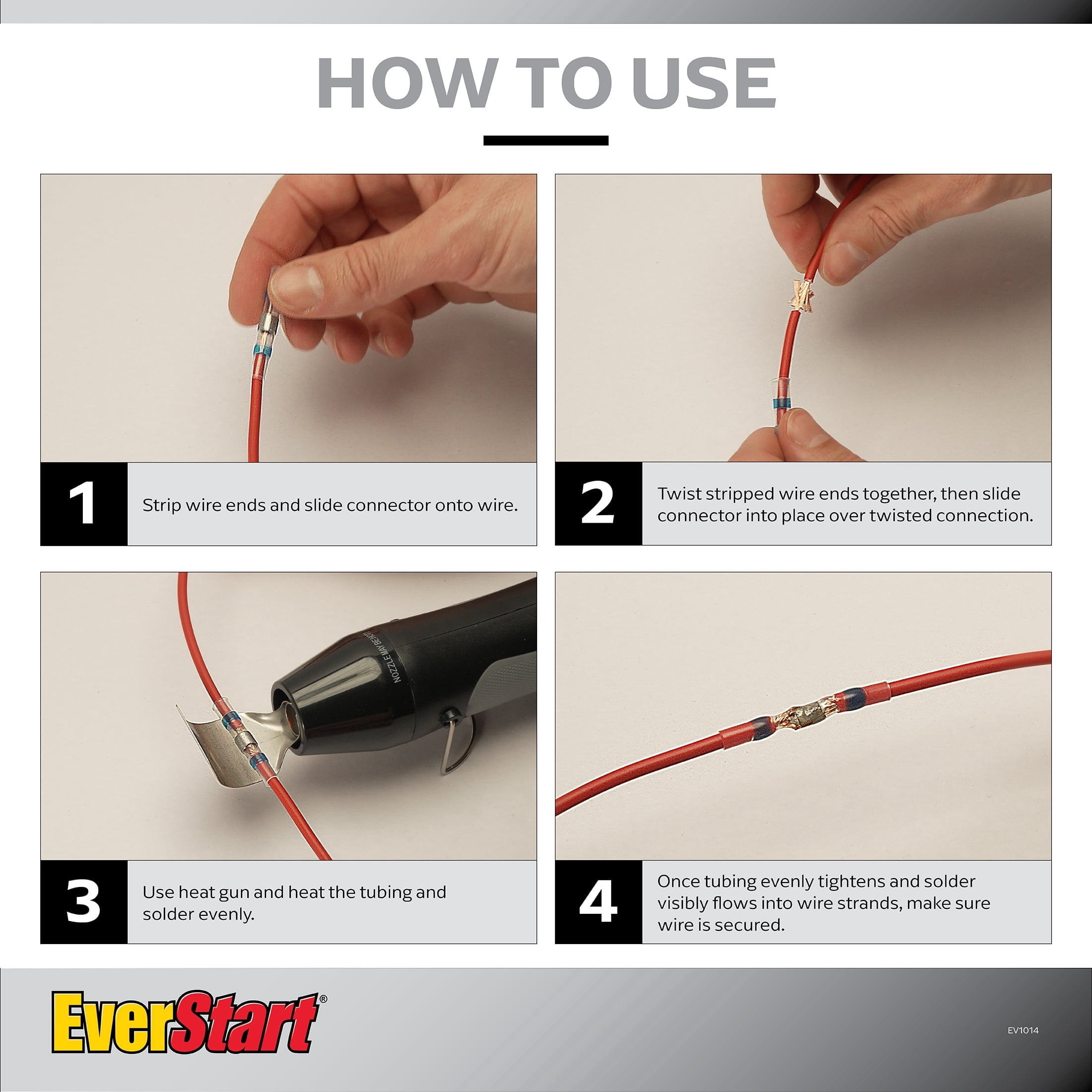 EverStart 20-Piece 16-14GA Solder Seal Wire Connectors, Blue, Heat Shrink