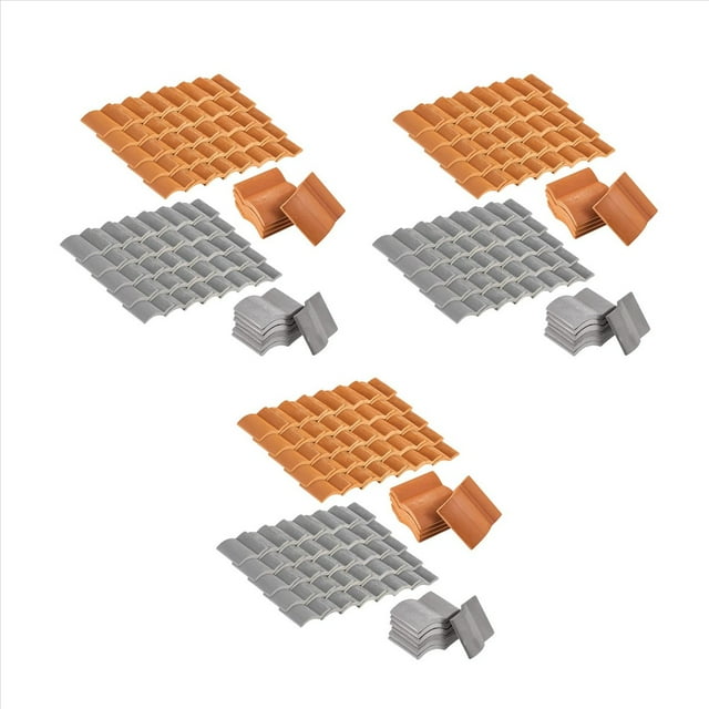 Juego de Construcción de Tejas para Techo de 600 Uds., Tejas en Miniatura para Casa de Muñecas, Tejas Falsas, Paisaje, Jardín, Diorama para Techos