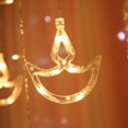 thumbnail image 4 of Flame Shaped Diwali Curtain Light, 12 Flame 138 LED Star Lights, Curtain String Lights for Bedroom with 8 Lighting Modes,Waterproof Window Lights Diwali Decorations for Home, 4 of 7