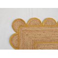 thumbnail image 3 of Shree Exports Hand Woven Farmhouse Jute Area Scalloped Rug (Yellow, 3x5 Feet), 3 of 4