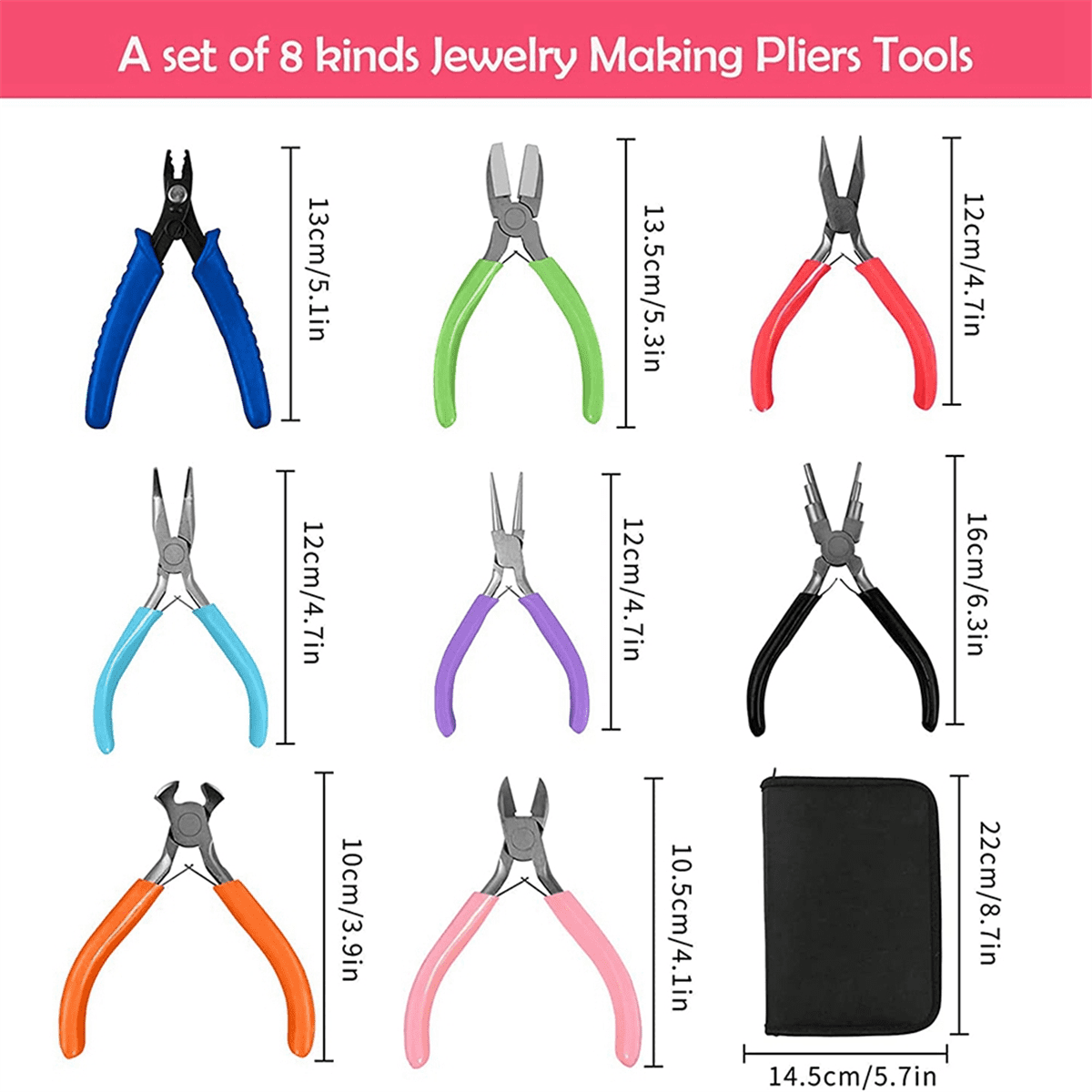 Jewelry Pliers, 16Pcs Jewelry Making Pliers Tools, Jewelry Making Pliers Tools, for Jewelry Repair, Wire Wrapping