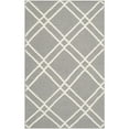thumbnail image 2 of SAFAVIEH Dhurrie Skyler Geometric Diamonds Wool Area Rug, Grey/Ivory, 2'6" x 4', 2 of 10