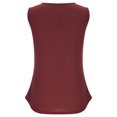 thumbnail image 6 of Usmixi Womens Tank Tops Mesh Patchwork Fashion Going out Lightweight Tunic Vest Shirts Summer Trendy Solid Scoop Neck Sleeveless Shirts Blouse Wine l, 6 of 7