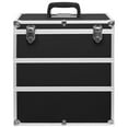 thumbnail image 2 of vidaXL Make-up Case 37x24x40 cm Black Aluminium, 2 of 5