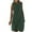 Green, variant on Summer Dresses for Womens 2025 Plus Size Fashion Bohemia Casual Solid Color Pocket Short Sleeve Round-Neck Dress