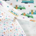 thumbnail image 4 of Castle Fairy Colorful Camper Pattern Queen Duvet Cover Set for Kids, Star Print Bedding for Bedroom, Green Blue Orange,3-Piece,No Comforter, 4 of 6