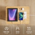 thumbnail image 3 of Mesa auxiliar Apicizon de 2 niveles, natural, con puertos de carga USB, 3 of 9