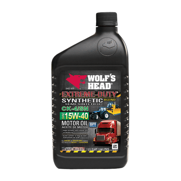 AMALIE OIL COMPANY 836-99106-56 WOLF'S HEAD 836-99106-56 - WOLF'S HEAD EXTREME-DUTY SYNTHETIC BLEND 15W40