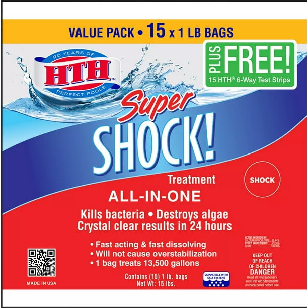 HTH Super Shock Treatment ALL IN ONE Swimming Pool, Spa with bonus 15 ...