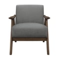 thumbnail image 4 of Tcbosik Accent Chair with Upholstery and Solid Wood Frame, Classic Mid-Century Modern Living Room Furniture for Extra Seating, Gray, 4 of 7