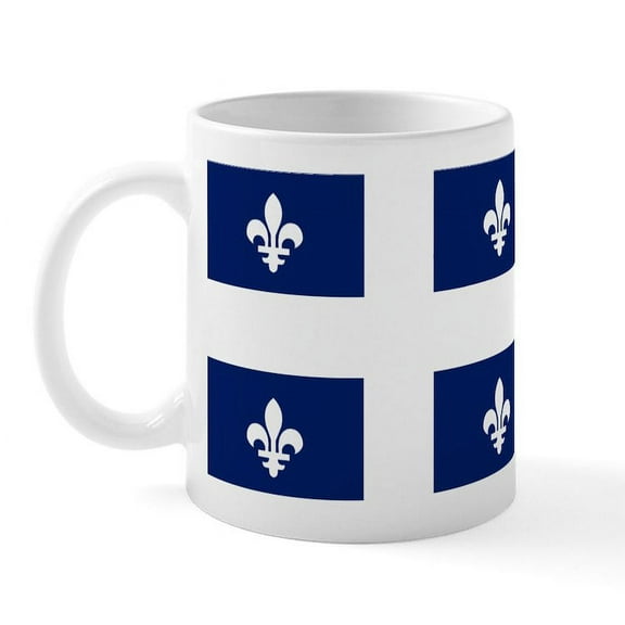 CafePress - Quebec Flag Mug - 11 oz Ceramic Mug - Novelty Coffee Tea Cup