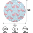 thumbnail image 2 of SKYSONIC Pink Flamingo Pattern Round Placemats for Dining Table Non-Slip Heat-Resistant Polyester Table Mats Set of 4 Washable Table Mats for Kitchen Dining Table Decoration (723), 2 of 5