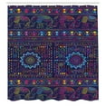thumbnail image 3 of Ambesonne Psychedelic Shower Curtain, Hippie Themed Animals, 69"Wx84"L, Multicolor, 3 of 5