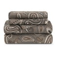 thumbnail image 2 of Paisley Flannel Gray Deep Pocket Twin Sheet Set by Blue Nile Mills, 2 of 9