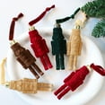 thumbnail image 3 of Shoreew Flocking Nutcracker Hanging Ornament Decorative Nutcrackers Statue Christmas Soldier Charm Holiday Tree Decoration Pendant, 3 of 6