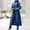 E-177Blue, variant on FAOWME Womens Jacket Long Sleeve Solid Color Lapel Button Down Maxi Long Trench Coat For Motorcycle Blue L