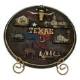 thumbnail image 3 of Western Texas State Map Houston Dallas Austin City Landmarks Wall Or Desk Plate, 3 of 11