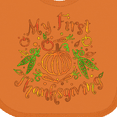 thumbnail image 4 of Inktastic My 1st Thanksgiving Pumpkin Vegetables in Orange and Green Boys or Girls Baby Bib, 4 of 4