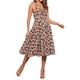 thumbnail image 1 of Vestido Floral de Cuello Halter INSPIRE CHIC para Mujer, Vestido de Verano Sin Mangas, Vestido Midi con Cierre de Encaje en Color Beige Rosa, 1 of 6