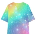 thumbnail image 4 of Girls Oversized Tie Dye Graphic Tees Summer Half Sleeve T Shirts Loose Long Tunic Tops to Wear with Leggings Multicolor， 6 Years, 4 of 7