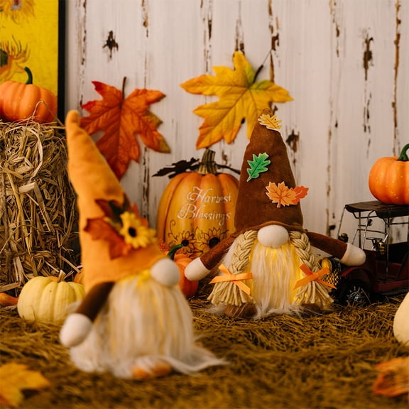 CHICHUMID Thanksgiving Harvest Decor Thanksgiving Gnome Brown Cloth 1Pcs Autumn Fireplace Decoration for Family