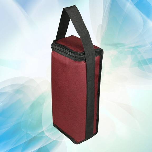 Raindrops 1Pack Wine Bottle Tote Bag Red Insulated Cooler for Picnic and Camping 35x14x4in