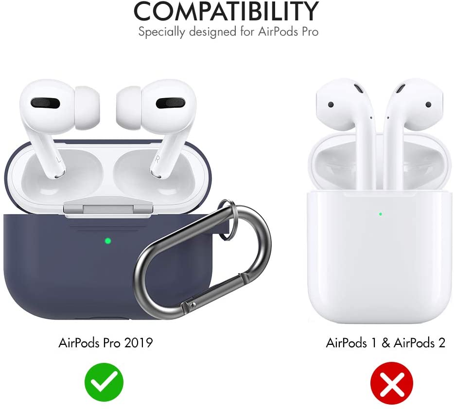 AHASTYLE AirPods Pro Case Protective Cover [Front LED Visible] [Added  Carabiner] Compatible with Apple AirPods Pro 2019 | Walmart Canada