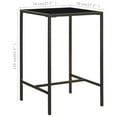 thumbnail image 4 of vidaXL Garden Bar Table Brown 70x70x110 cm Poly Rattan and Glass, 4 of 4