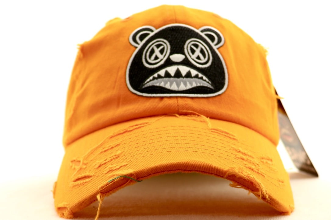 Baws Bear Black White Hat OSFA ORANGE 