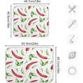 thumbnail image 3 of SKYSONIC Dish Drying Mats for Kitchen 16x18 in, Red Hot Chili Pepper Dish Drainer Mats, Kitchen Counter Mats Dish Dry Pad, 3 of 6