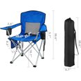 thumbnail image 2 of Gianna Foldable Camping Chairs, Outdoor Chair Camping Recliner with Support Mesh Backrest, Camping Recliner Lawn Chair with Cup Holder, Storage Pocket, Carrying Bag, Blue, 2 of 4