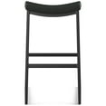 thumbnail image 4 of Amisco David 26 In. Counter Stool - Black Polyester / Black Metal, 4 of 9