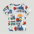 thumbnail image 2 of Summer Tops Summer Toddler Boys Girls Short Sleeve Cartoon Prints T Shirt Tops White 6 Years-7 Years, 2 of 6