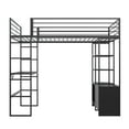 thumbnail image 5 of DHP Lanis Twin Loft Bed with Desk and Storage, Black, 5 of 10